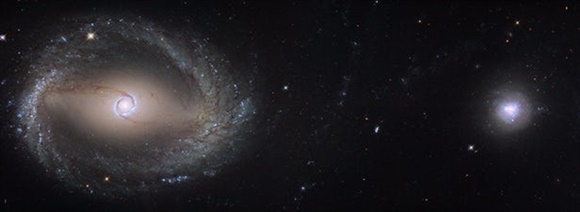 hubble'ın hunharca galaksi yiyen katil galaksiyi görüntülemesi