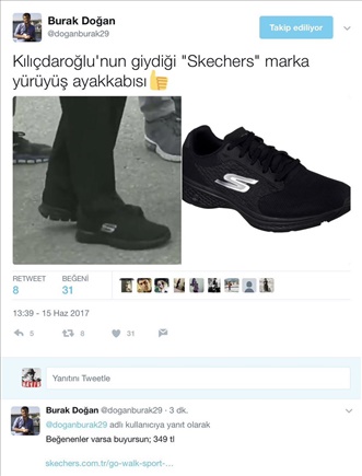 chp lideri kemal kılıçdaroğlu'nun 300 tl'lik spor ayakkabı giymesi